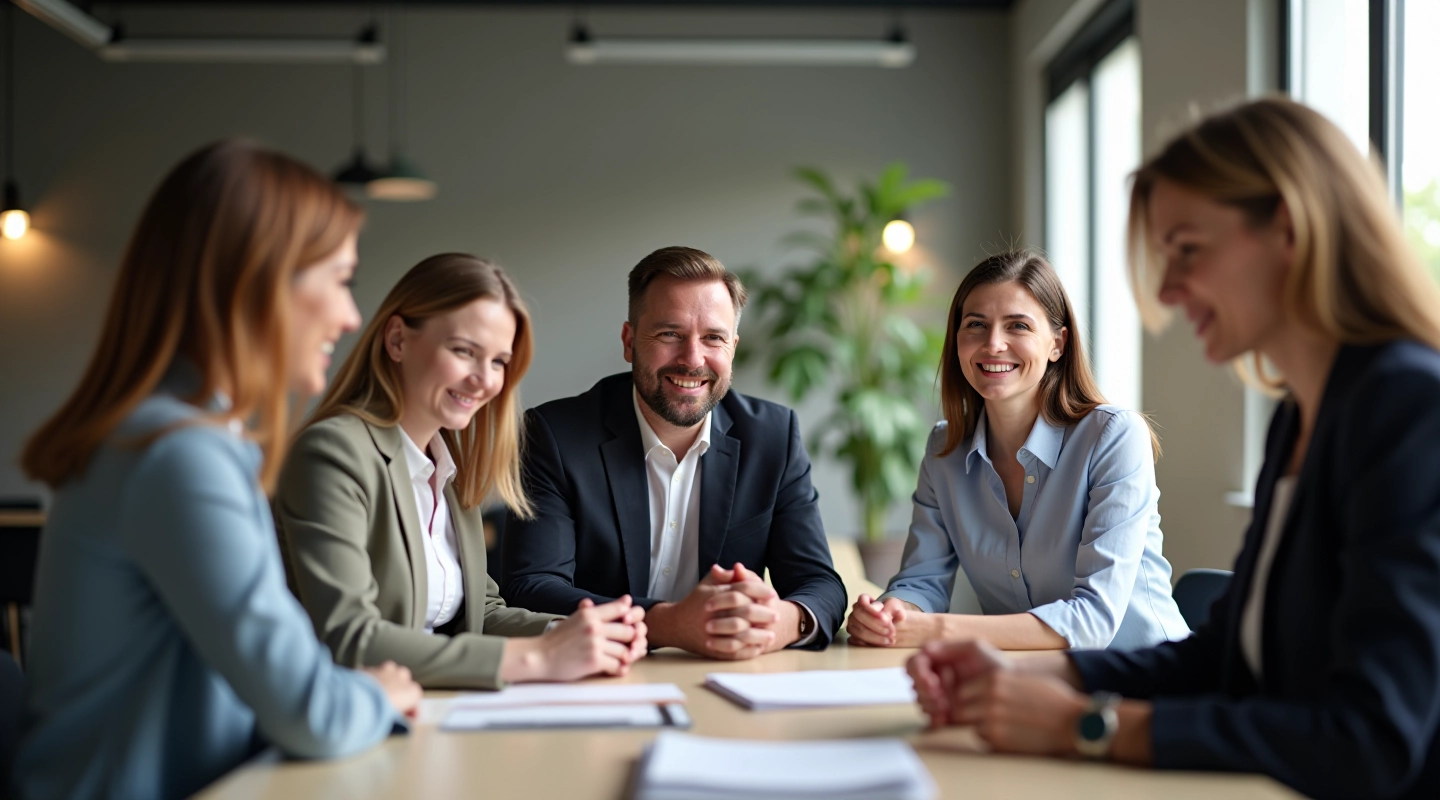 Mennesker arbejder sammen i et inspirerende miljø